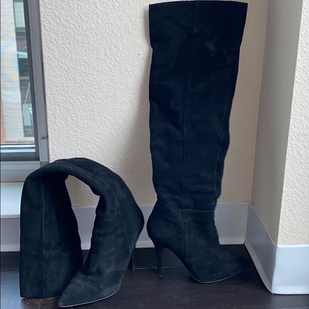 Aldo black thigh high boots